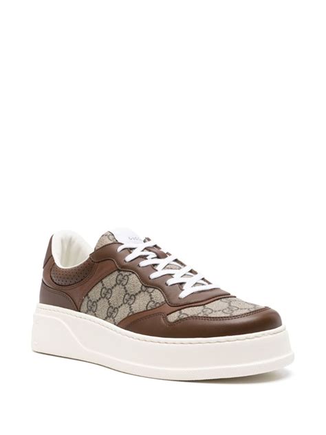 gucci supreme panelled sneakers